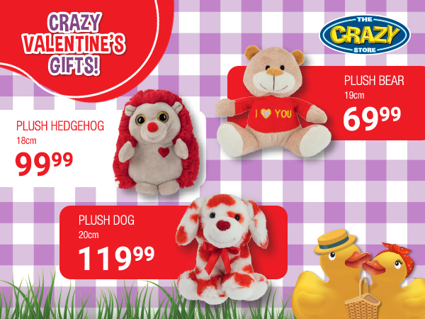 Fall in love with these crazy savings this Valentines Day with the Crazy Store