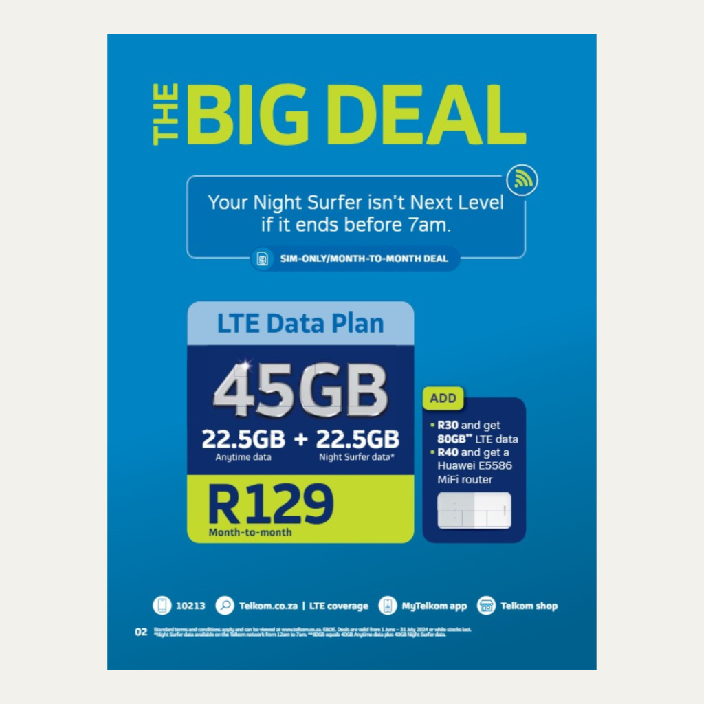 Get the BIG deal of the month this July with Telkom!