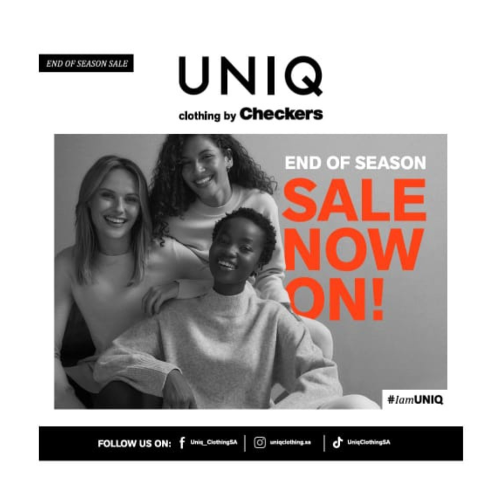 The end of Season Sale is now on at Uniq!