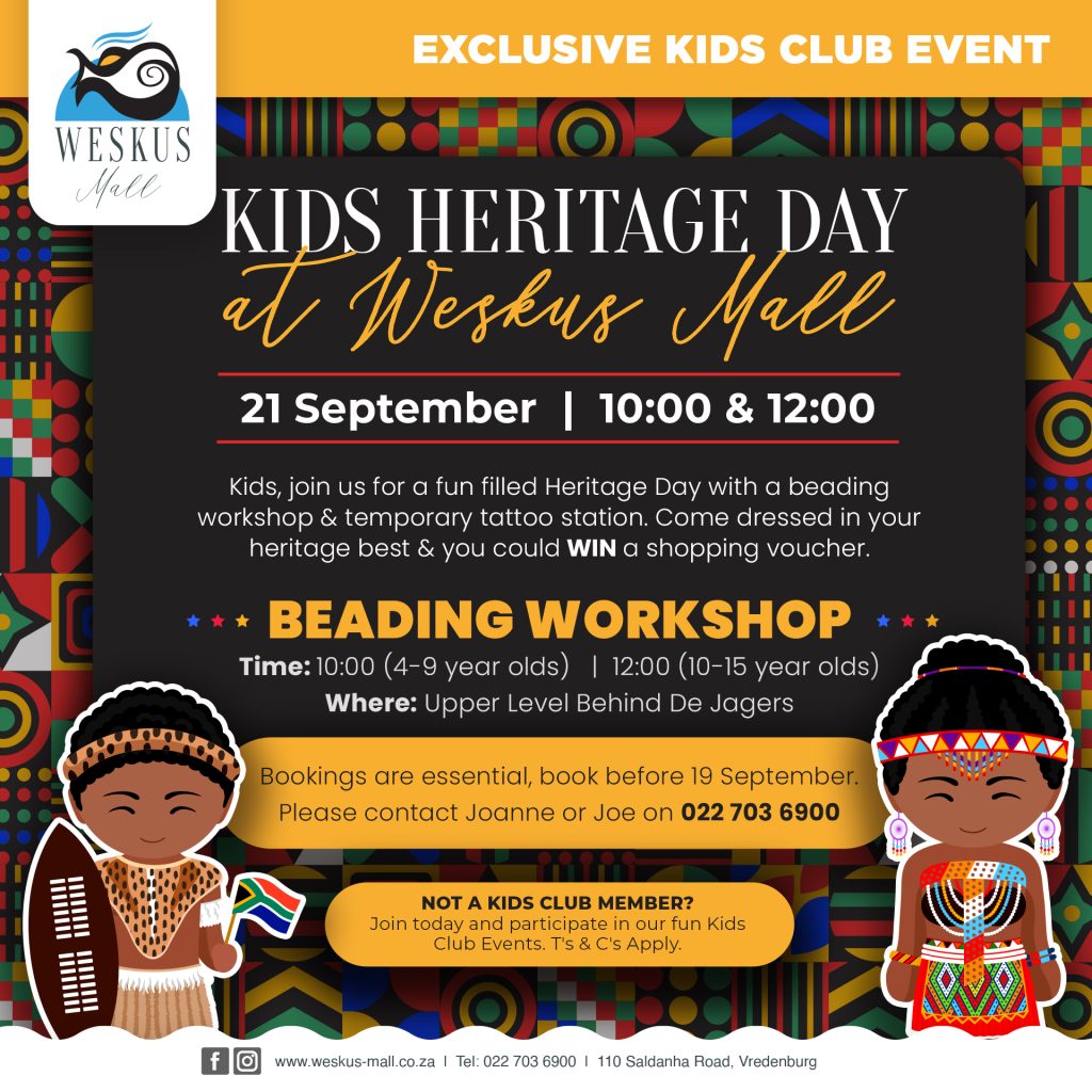 Weskus Mall's Heritage Day Kids Club Event!